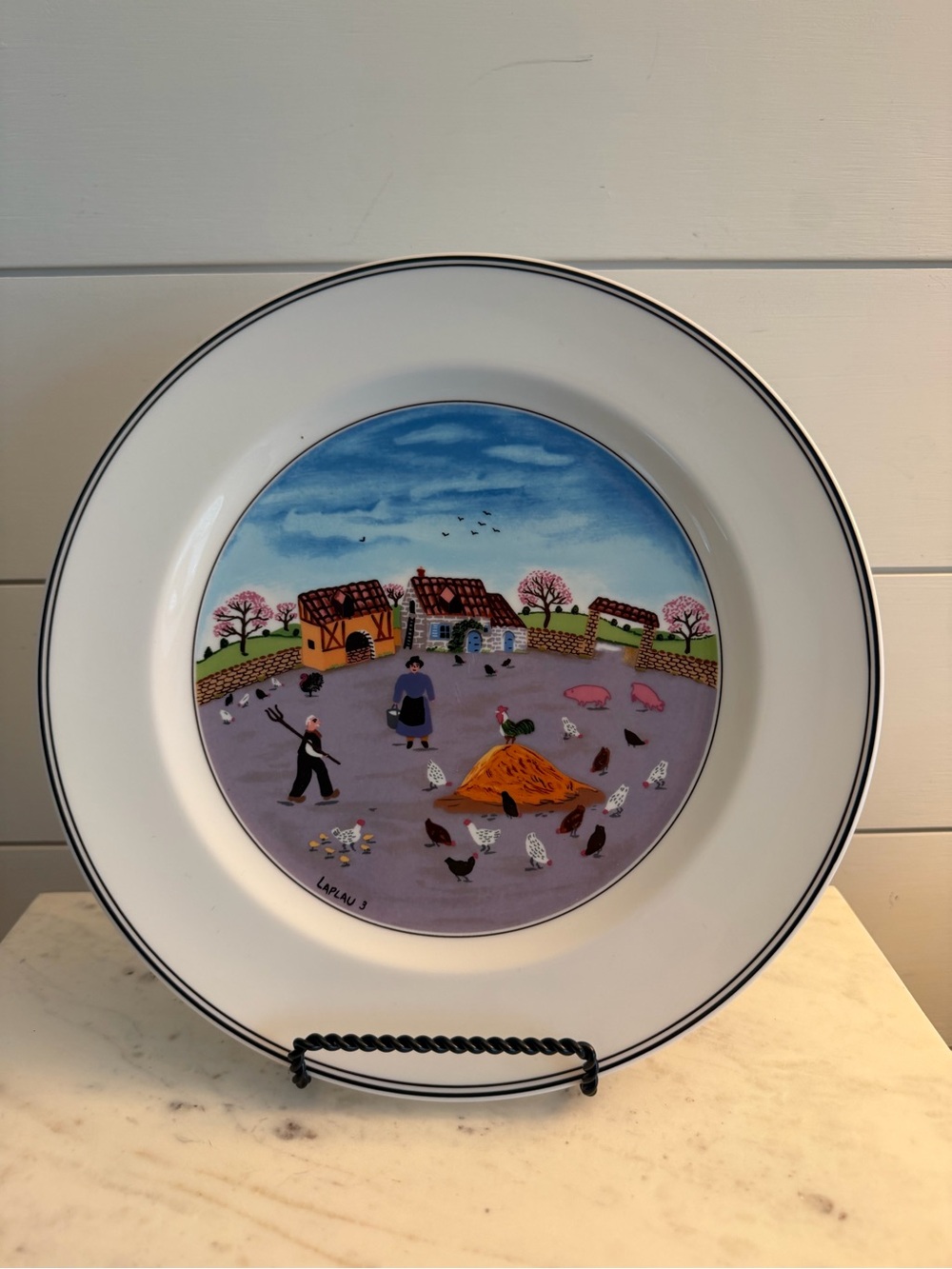 Villeroy & Boch Naïf Dinner Plate “Country Yard” #3 NEW